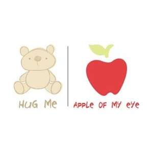   Iron Ons 2/Pkg Hug Me Bear & Apple Of My Eye UBFC 92917, 3 Item(s