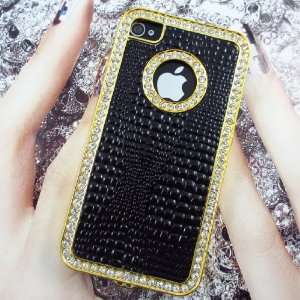   Croc Leather Back Hard Case Cover for Apple iPhone 4 4S Everything