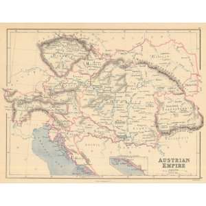    Appleton 1874 Antique Map of the Austrian Empire: Home & Kitchen