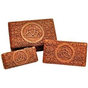 Triquetra (Charmed) Carved Nesting Boxes   Set of 3   Imported From 