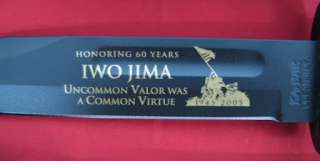 KA BAR Fighting Knife 9138 US Navy Iwo Jima Leather Gold Etched NEW 