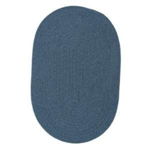   Solids Braided Rug   China Blue, 9 x 9 ft. Round: Furniture & Decor