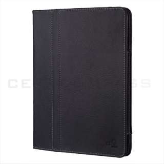 Black Leather Case Cover with Stand for Apple iPad 2  