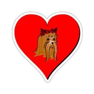  Yorkshire Terrier Love   Window Bumper Sticker Automotive