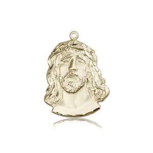  14kt Gold Ecce Homo Jesus Christ Medal 1 1/4 x 7/8 Inches 