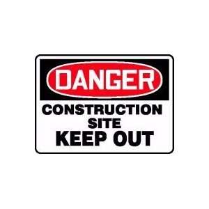  DANGER CONSTRUCTION SITE KEEP OUT 10 x 14 Aluminum Sign 