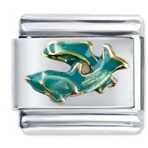  May Green Fish Aquatic & Italian Charm: Pugster: Jewelry