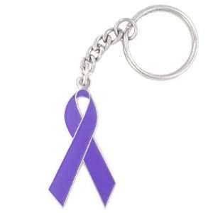  Awareness   Purple Ribbon Keychain 