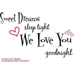   sleep tight We Love You good night cute nursery wall art sayings Baby