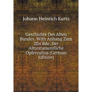   Opfercultus (German Edition) Johann Heinrich Kurtz Books