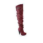 Shiekh Womens brown thight high boot side buckles size 8 items in 
