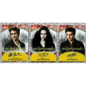  Twilight Eclipse Twilightgraphs Trading Cards Set of 3 