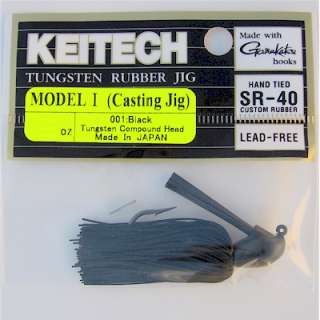 Keitech Tungsten Rubber Jig Model I (Casting Jig) ~ Black. Available 