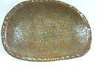 israel 1950 copper engraved oval tray art israeliana