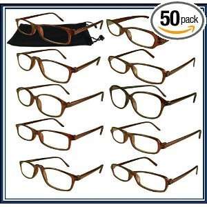  Reading Glasses Wholesale 10 Brown Plastic Frame Reader 