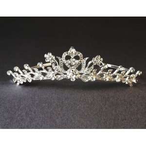   Tiara Rhinestone Crystal Sweet Heart Victorian Crown 