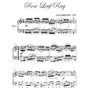   Rose Leaf Rag Scott Joplin Easy Piano Sheet Music Scott Joplin Books
