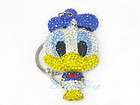 Chic Donald Duck Keychain Purse Charm Swarovski Crystal
