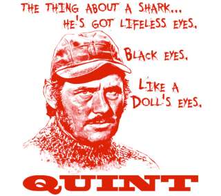 Jaws Robert Shaws Quint Quote T Shirt Shark Movie Buff  
