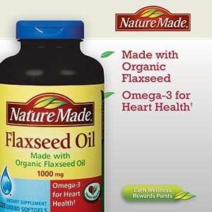  Nature Made Organic Flaxseed Oil Omega 3 For Heart Health 