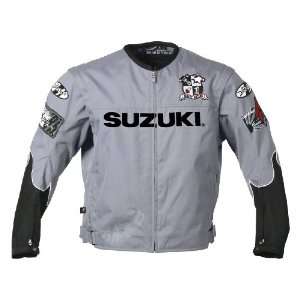 Joe Rocket Suzuki Fuel Mens Textile Motorcycle Jacket Silver/Black 