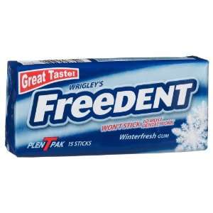 Freedent Winterfresh Gum, 15 Stick Plen T Paks (Pack of 12)