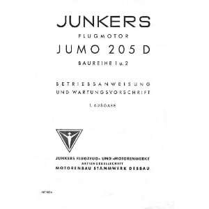   Aircraft Engine Technical Manual   413130 Junkers Jumo 205 Books
