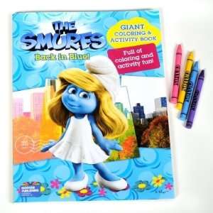  Costumes 205185 Smurfs Giant Coloring Book and Crayons 