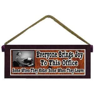  Funny Country Western Gift Office Joy Purple Wooden Sign 