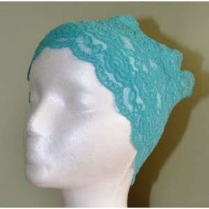   Turquoise Lace Under Scarf Headband (Hijab Accessory) 