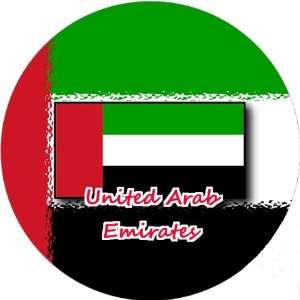  58mm Round Pin Badge UAE Flag: Home & Kitchen