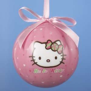  12 Tween Christmas Hello Kitty Pink Decoupage Ball 