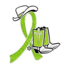 Lyme Disease Cowgirl Cowboy Western Boots Hat Lime Green Glitter 