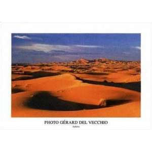   : Maroc Desert   Poster by Gerard Del Vecchio (28x20): Home & Kitchen
