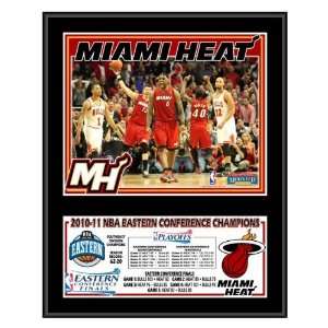 Miami Heat 2010 2011 Eastern Conference Champions Sublimated 12x15 