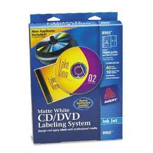  Avery : CD/DVD Design Kit with 40 Matte Labels & 10 