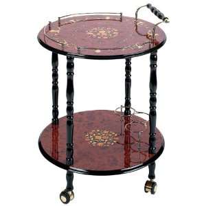  Kassel™ Decorative 24 Round Rolling Beverage Cart 