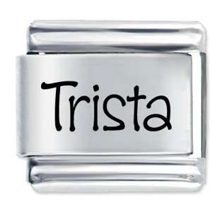  Name Trista Gift Laser Italian Charm: Pugster: Jewelry