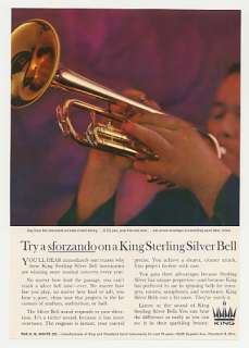1964 King Sterling Silver Bell Trumpet Photo Print Ad  