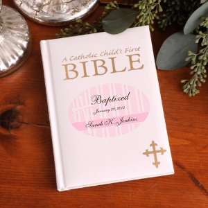  Personalized Pink Baptized Childs First Cross Everything 