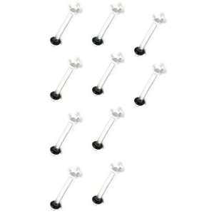  12G Straight Barbell Retainer Set of 10 FreshTrends 