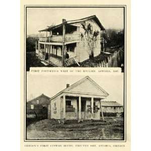  1911 Print Post Office Rockies Astoria Oregon Home 