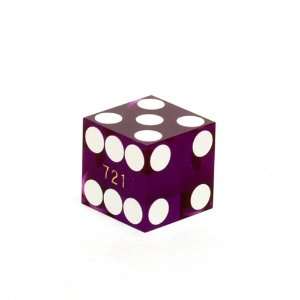  19mm Dark Purple Trans. Precision Casino Craps Dice 