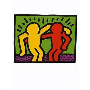  Keith Haring   Best Buddies, 1990 Canvas: Home & Kitchen
