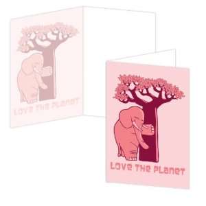  ECOeverywhere Treehugger Elephant Boxed Card Set, 12 Cards 