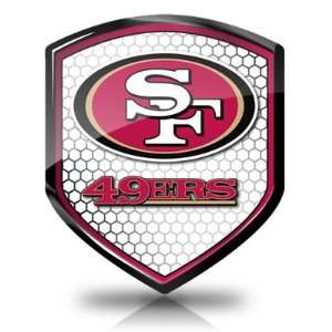 NFL San Francisco 49ers Shield Shape Auto Reflector, Official Licensed