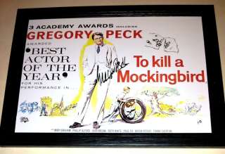TO KILL A MOCKINGBIRD PP SIGNED & FRAMED 12X8 POSTER GREGORY PECK 