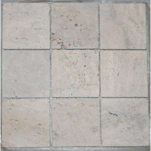  4x4 Beige Travertine Backsplash Mosaic Mesh Tile 