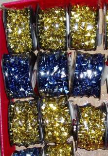54 BLUE beaded garland 54 Cobalt Blue Octagonal Triangle Beads 