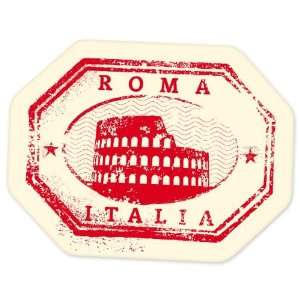 Rome Roma Italy travel vinyl window bumper suitcase sticker 5 in x 4 